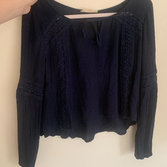 Hollister Long Sleeve Top in Navy - Picture 5 of 9